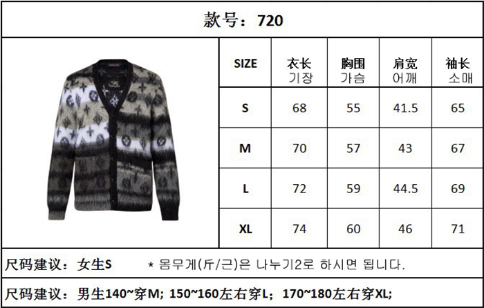 루이비통 루이비통 모노그램 모헤어 니트 가디건 레플리카 2번 이미지 - 의류 | 세미샵 레플리카 사이트