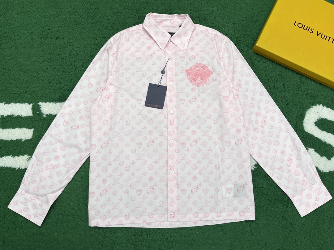 Louis Vuitton 루이비통 모노그램 프린티드 롱 슬리브 셔츠 “2COLOR” 레플리카 5번 이미지 - 의류 | 세미샵 레플리카 사이트