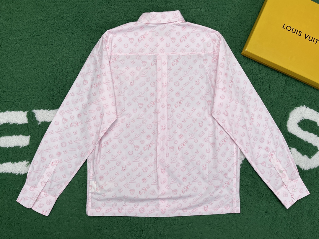 Louis Vuitton 루이비통 모노그램 프린티드 롱 슬리브 셔츠 “2COLOR” 레플리카 6번 이미지 - 의류 | 세미샵 레플리카 사이트