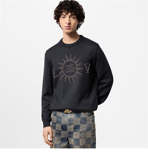 Louis Vuitton 루이비통 스터드LV 엠벨리시드 롱 슬리브드 메리노 울 크루넥 레플리카 2번 이미지 - 의류 | 세미샵 레플리카 사이트