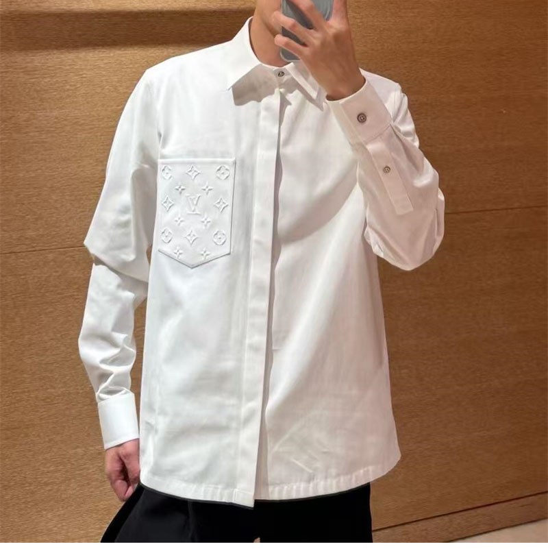 루이비통 루이비통 엠보스드 포켓 롱 슬리브드 셔츠 레플리카 15번 이미지 - 의류 | 세미샵 레플리카 사이트