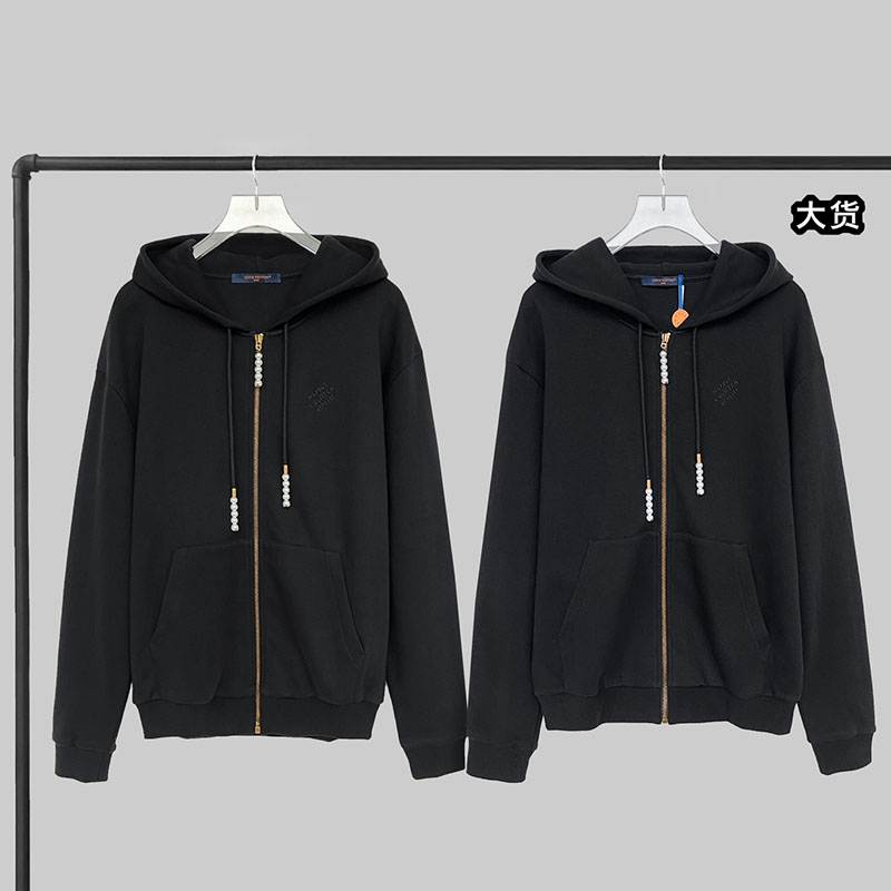 Louis Vuitton 루이비통 엠브로이더드 진주풀러 저지 집업 후드 레플리카 1번 이미지 - 의류 | 세미샵 레플리카 사이트