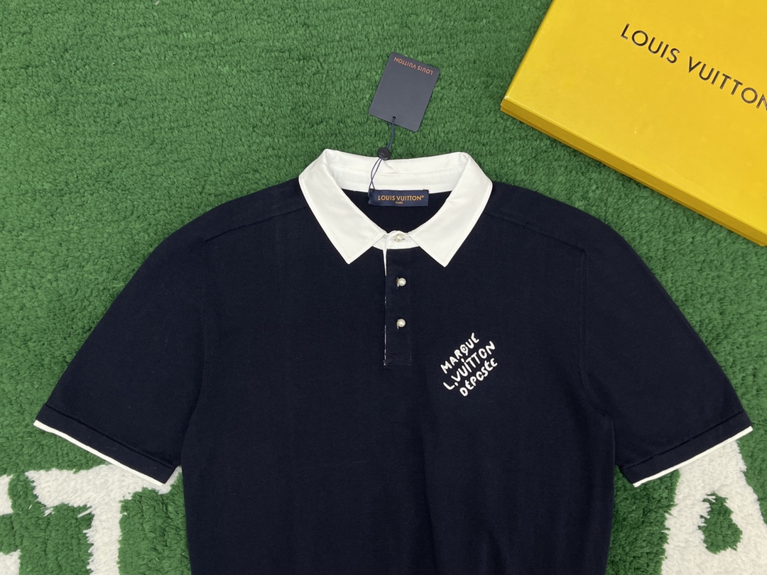 Louis Vuitton 루이비통 엠브로이더드 코튼 블렌드 폴로 반팔 티셔츠 “2COLOR” 레플리카 10번 이미지 - 의류 | 세미샵 레플리카 사이트