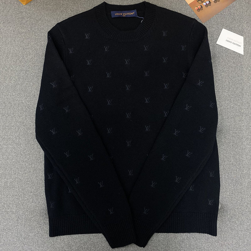 Louis Vuitton 루이비통 24FW 엠브로이더드 시그니처 메리노 크루넥 1AFIXC 레플리카 1번 이미지 - 의류 | 세미샵 레플리카 사이트