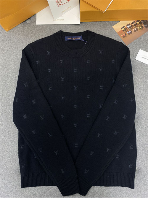 Louis Vuitton 루이비통 24FW 엠브로이더드 시그니처 메리노 크루넥 1AFIXC 레플리카 5번 이미지 - 의류 | 세미샵 레플리카 사이트