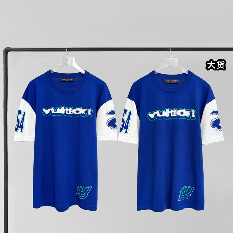 Louis Vuitton 루이비통 24SS 코튼 인타르시아 크루넥 반팔 티셔츠 레플리카 1번 이미지 - 의류 | 세미샵 레플리카 사이트