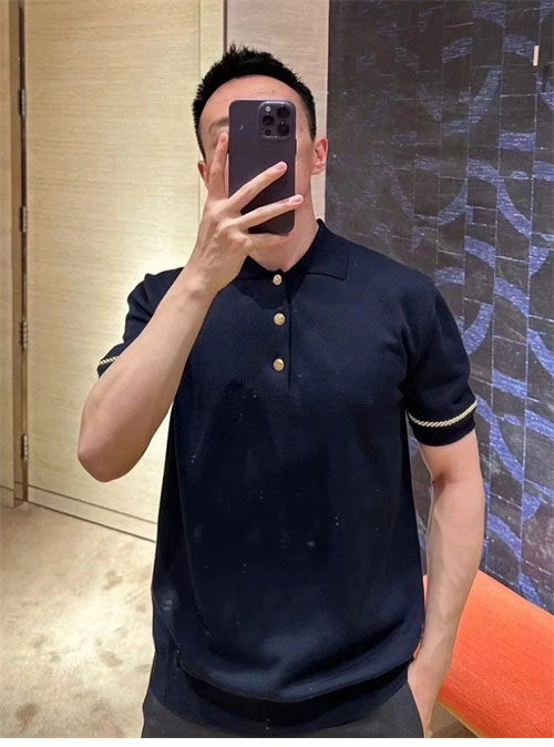 Louis Vuitton 루이비통 LV컵 버튼 로프 자수 반팔 코튼 폴로 티셔츠 레플리카 2번 이미지 - 의류 | 세미샵 레플리카 사이트