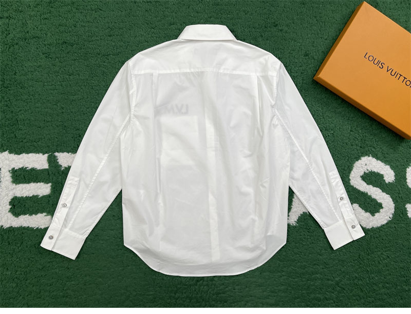 루이비통 루이비통 LVM 레터링 롱 슬리브드 시그니처 포플린 셔츠 레플리카 3번 이미지 - 의류 | 세미샵 레플리카 사이트