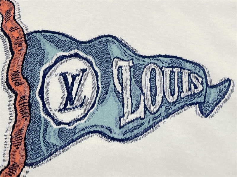 루이비통 루이비통 LV 클럽 플래그 모티프 인따르시아 그래픽 티셔츠 레플리카 8번 이미지 - 의류 | 세미샵 레플리카 사이트