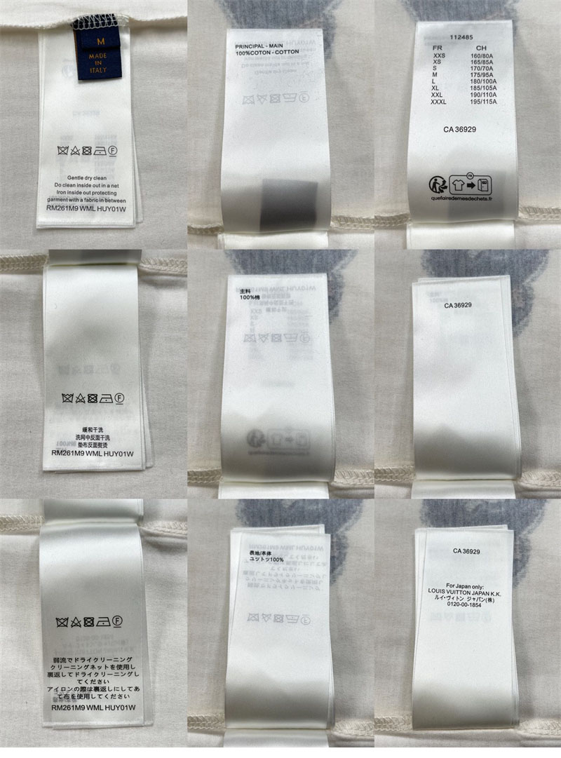 루이비통 루이비통 LV 클럽 플래그 모티프 인따르시아 그래픽 티셔츠 레플리카 4번 이미지 - 의류 | 세미샵 레플리카 사이트