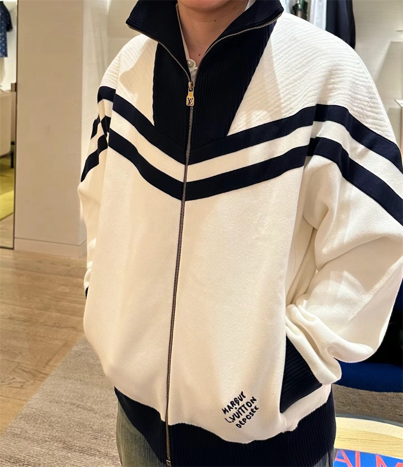 Louis Vuitton 루이비통 MLVD 니티드 코튼 세일러 블루종 화이트 레플리카 3번 이미지 - 의류 | 세미샵 레플리카 사이트