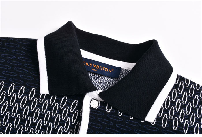 Louis Vuitton 루이비통 MLVD 다미에 자카드 숏 슬리브드 코튼 셔츠 레플리카 6번 이미지 - 의류 | 세미샵 레플리카 사이트