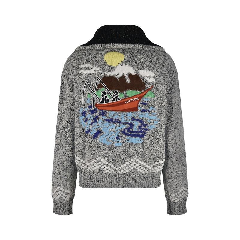 Louis Vuitton 루이비통 x 니고 LV 자수 지퍼 니티드 블루종 자켓 레플리카 5번 이미지 - 의류 | 세미샵 레플리카 사이트