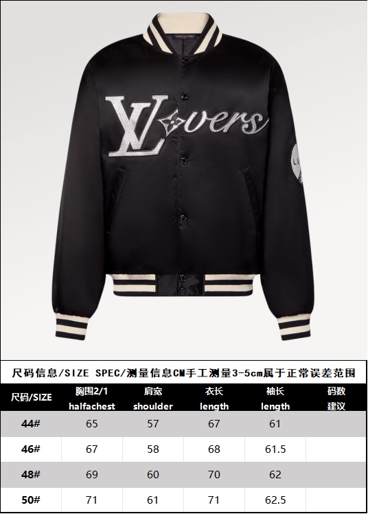 Louis Vuitton 24SS루이비통 엠브로이더드 나일론 베이스볼 블루종 점퍼 블랙 레플리카 15번 이미지 - 의류 | 세미샵 레플리카 사이트