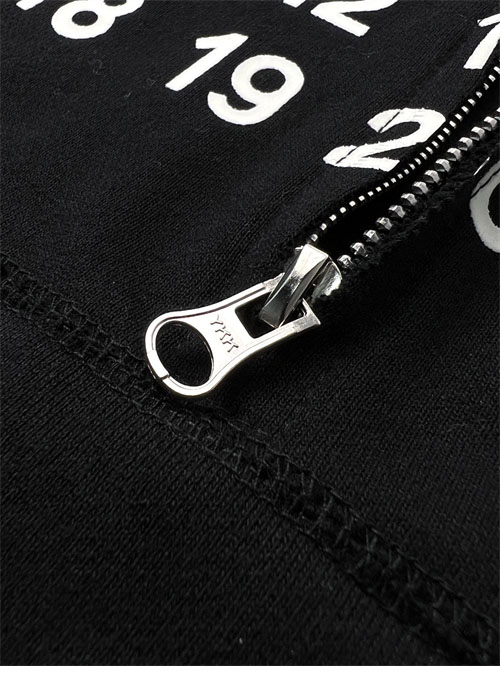 Maison Margiela 메종마르지엘라 MM6 넘버드 로고 프린트 반집업 후디 레플리카 6번 이미지 - 의류 | 세미샵 레플리카 사이트