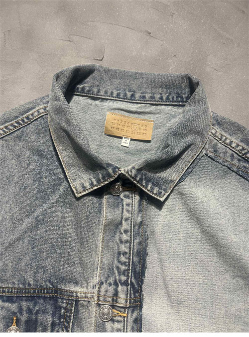 Maison Margiela 메종마르지엘라 MM6 백 스티치 빈티지 워싱 데님 자켓 레플리카 3번 이미지 - 의류 | 세미샵 레플리카 사이트