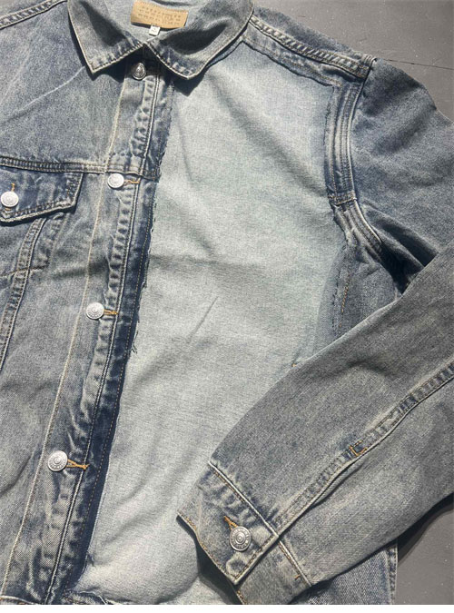 Maison Margiela 메종마르지엘라 MM6 백 스티치 빈티지 워싱 데님 자켓 레플리카 6번 이미지 - 의류 | 세미샵 레플리카 사이트