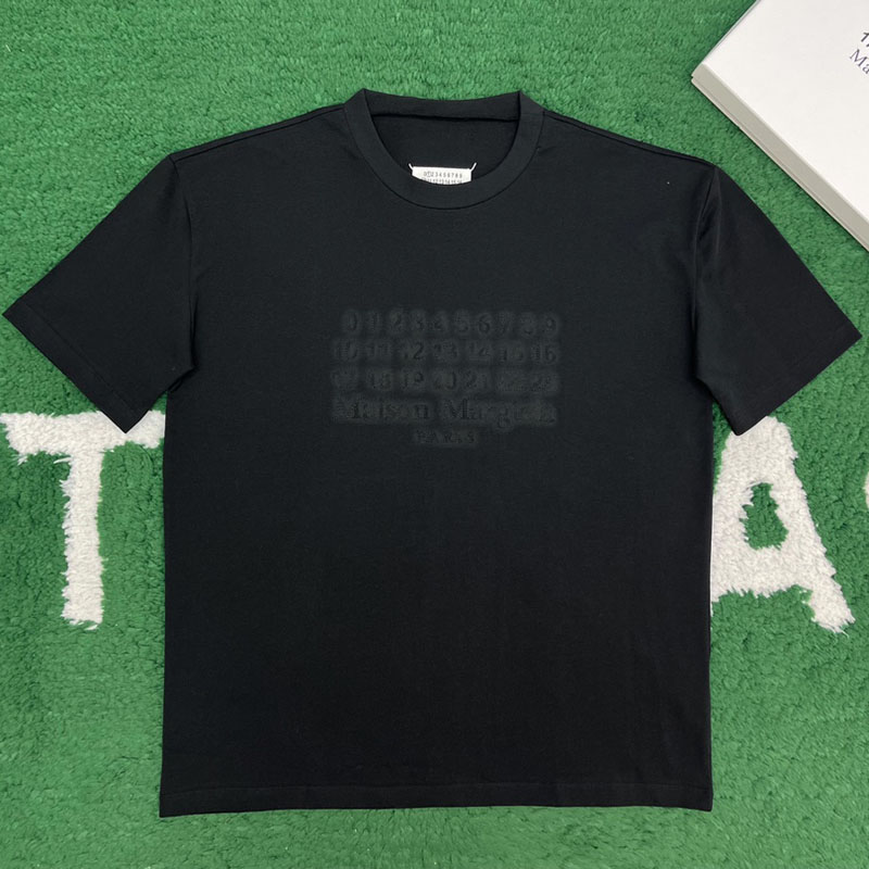 Maison Margiela 메종마르지엘라 MM6 Logo 자수 반팔 티셔츠 레플리카 1번 이미지 - 의류 | 세미샵 레플리카 사이트