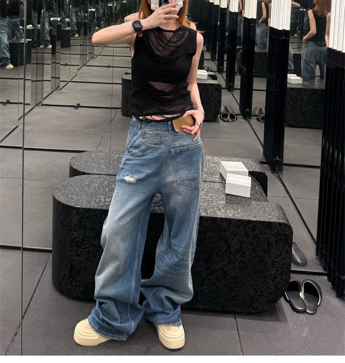 Maison Margiela 메종 마르지엘라 트위스트 와이드 레그 진 레플리카 4번 이미지 - 의류 | 세미샵 레플리카 사이트