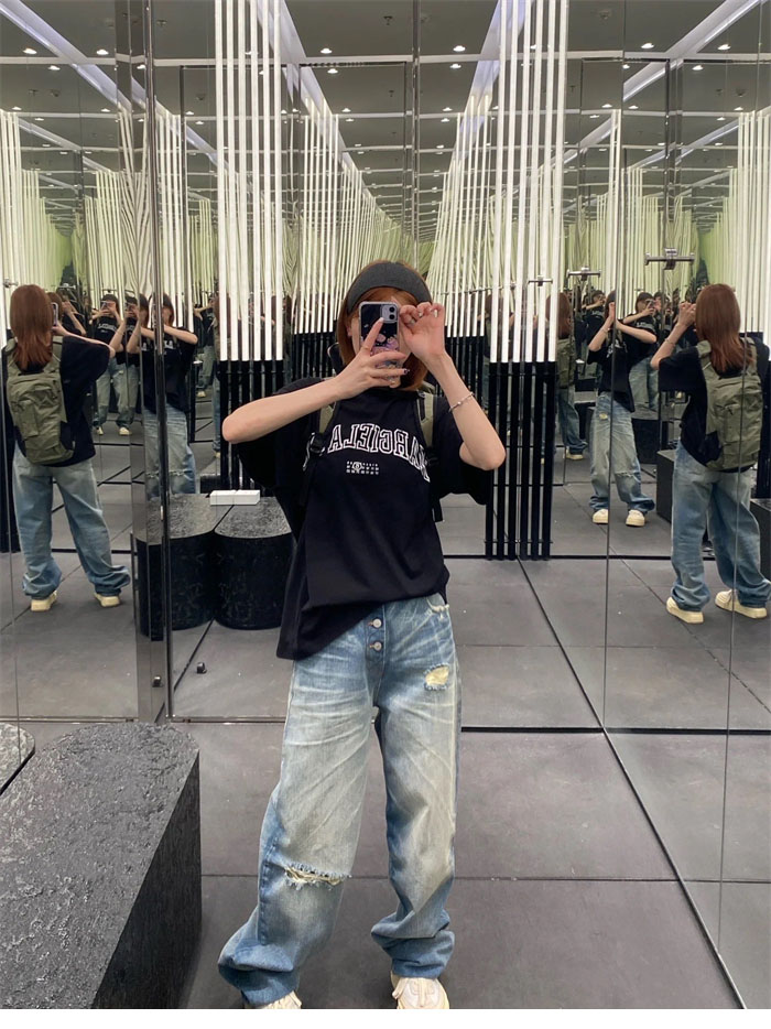 Maison Margiela 메종 마르지엘라 MM6 로고 반팔 티셔츠 레플리카 3번 이미지 - 의류 | 세미샵 레플리카 사이트