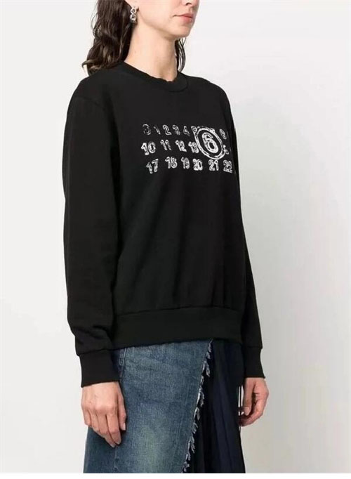 Maison Margiela 메종 마르지엘라 MM6 로고 크루넥 스웨트셔츠 맨투맨 레플리카 2번 이미지 - 의류 | 세미샵 레플리카 사이트