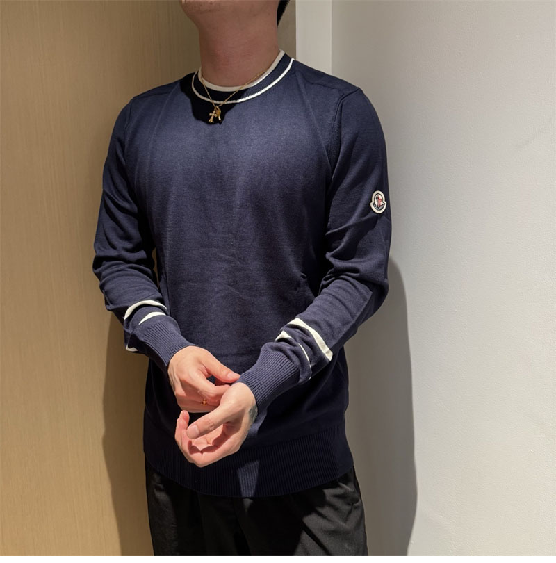 Moncler 몽클레어 로고 와펜 캐주얼 니트 스웨터 레플리카 3번 이미지 - 의류 | 세미샵 레플리카 사이트