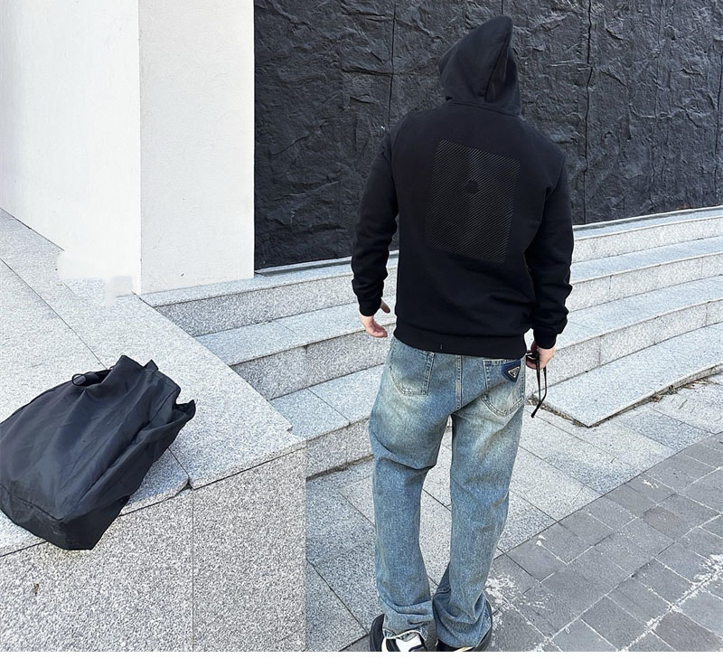 몽클레어 몽클레어 블랙 로고 패치 코튼 후디 （세븐） 레플리카 15번 이미지 - 의류 | 세미샵 레플리카 사이트