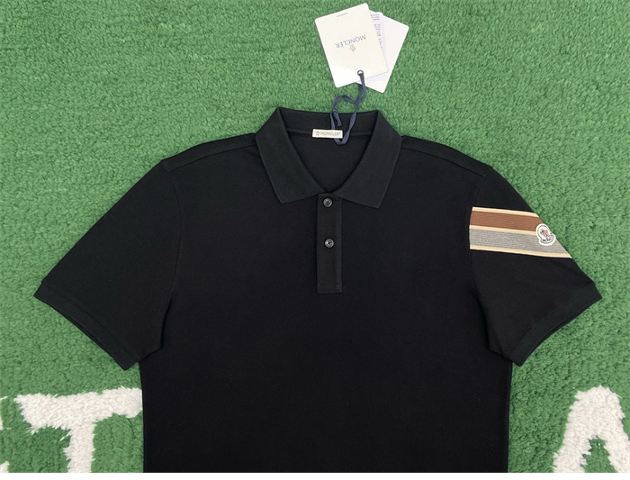 Moncler 몽클레어 삼선 트리밍 코튼 피케 반팔 티셔츠 레플리카 6번 이미지 - 의류 | 세미샵 레플리카 사이트