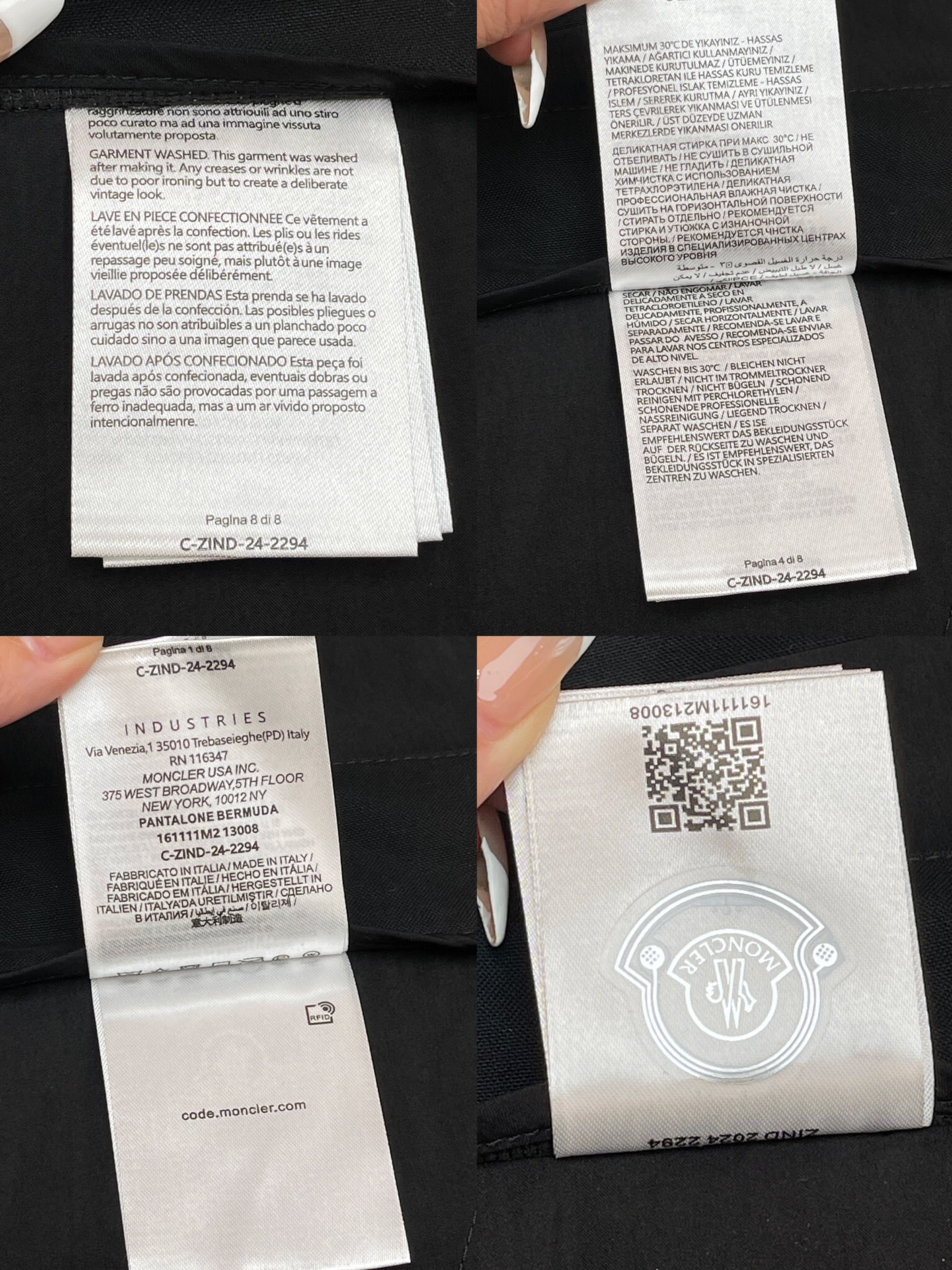 Moncler 몽클레어 서프웩 블랙 카고 쇼츠 레플리카 14번 이미지 - 의류 | 세미샵 레플리카 사이트