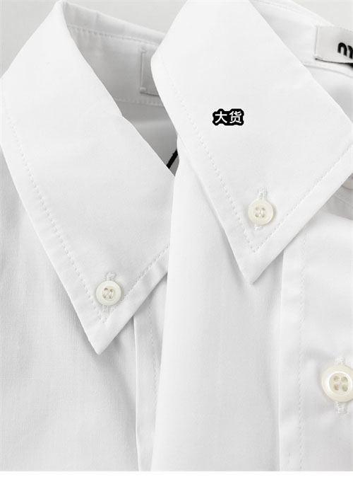 Miu Miu 미우미우 로고 포플린 셔츠 레플리카 10번 이미지 - 의류 | 세미샵 레플리카 사이트