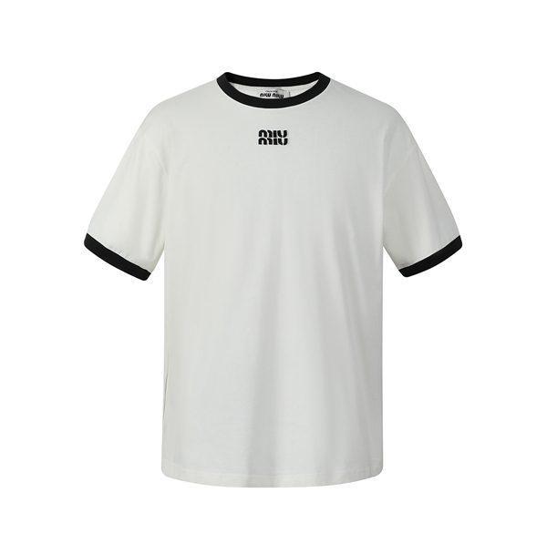 Miu Miu 미우미우 로고 24ss 크루넥 반팔 티셔츠 레플리카 10번 이미지 - 의류 | 세미샵 레플리카 사이트