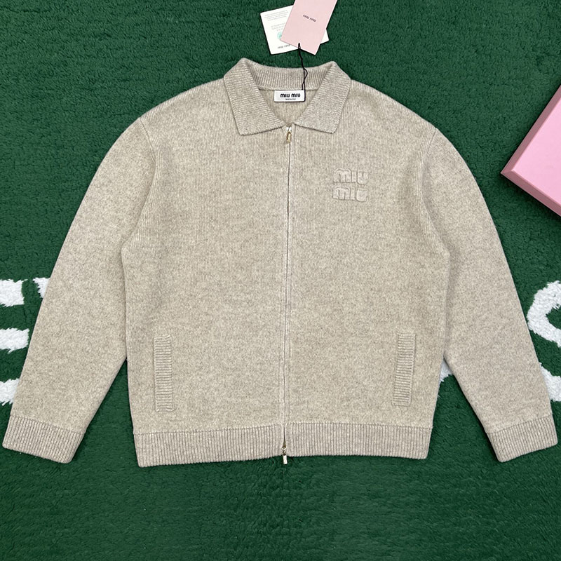 미우미우 미우미우 셰틀랜드 울 캐시미어 집업 가디건 레플리카 4번 이미지 - 의류 | 세미샵 레플리카 사이트