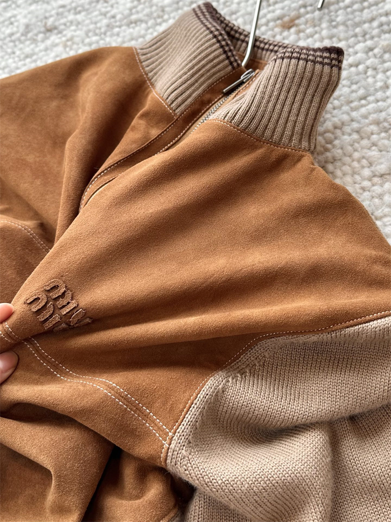 미우미우 미우미우 울 앤 레더 지퍼 가디건 레플리카 17번 이미지 - 의류 | 세미샵 레플리카 사이트