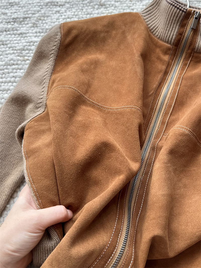 미우미우 미우미우 울 앤 레더 지퍼 가디건 레플리카 5번 이미지 - 의류 | 세미샵 레플리카 사이트