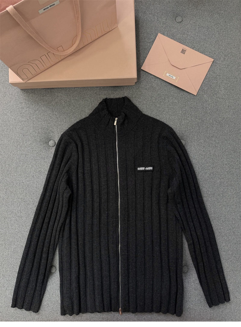 미우미우 미우미우 울 캐시미어 집업 가디건 레플리카 7번 이미지 - 의류 | 세미샵 레플리카 사이트