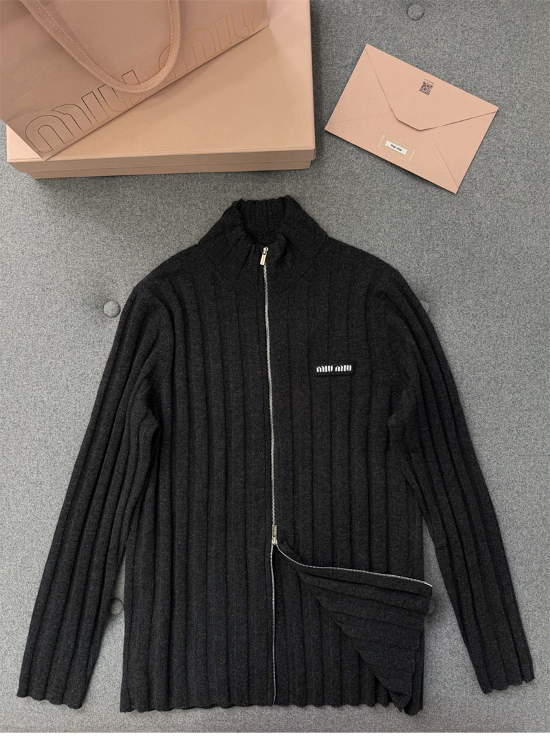 미우미우 미우미우 울 캐시미어 집업 가디건 레플리카 3번 이미지 - 의류 | 세미샵 레플리카 사이트