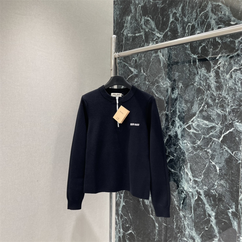 미우미우 미우미우 울 하프 집업 스웨터 니트 레플리카 6번 이미지 - 의류 | 세미샵 레플리카 사이트