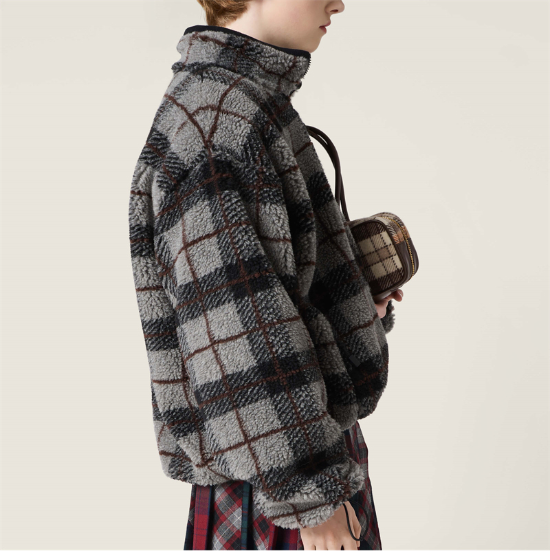 미우미우 미우미우 체크 테디 집업 자켓 레플리카 6번 이미지 - 의류 | 세미샵 레플리카 사이트