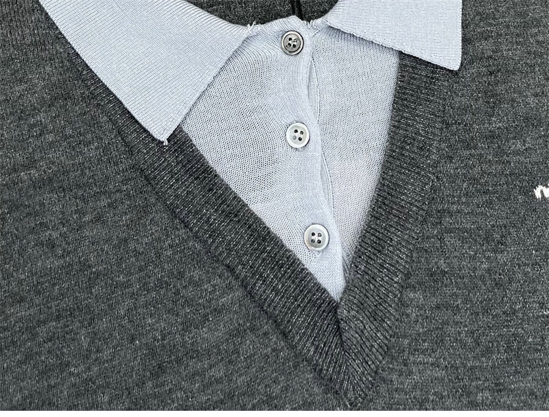 Miu Miu 미우미우 캐시미어 앤 울 폴로 니트 스웨터 레플리카 8번 이미지 - 의류 | 세미샵 레플리카 사이트