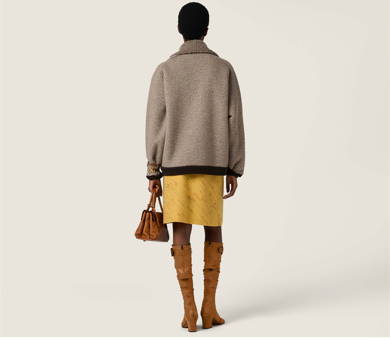 미우미우 미우미우 코튼 플리스 지퍼 블루종 자켓 레플리카 3번 이미지 - 의류 | 세미샵 레플리카 사이트