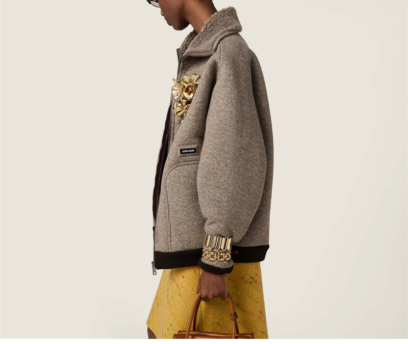 미우미우 미우미우 코튼 플리스 지퍼 블루종 자켓 레플리카 9번 이미지 - 의류 | 세미샵 레플리카 사이트