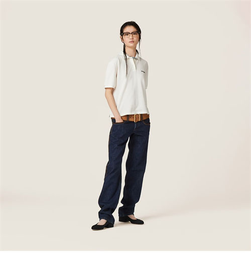 Miu Miu 미우미우 코튼 피케 폴로 셔츠 2컬러 레플리카 2번 이미지 - 의류 | 세미샵 레플리카 사이트