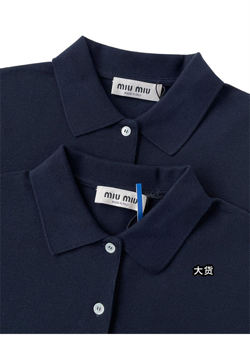 Miu Miu 미우미우 코튼 피케 폴로 셔츠 2컬러 레플리카 7번 이미지 - 의류 | 세미샵 레플리카 사이트