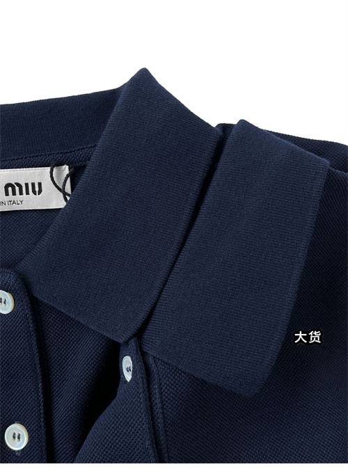 Miu Miu 미우미우 코튼 피케 폴로 셔츠 2컬러 레플리카 8번 이미지 - 의류 | 세미샵 레플리카 사이트