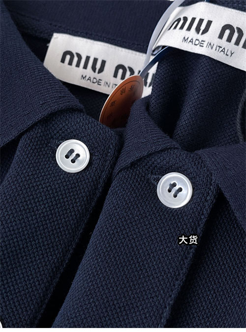 Miu Miu 미우미우 코튼 피케 폴로 셔츠 2컬러 레플리카 11번 이미지 - 의류 | 세미샵 레플리카 사이트