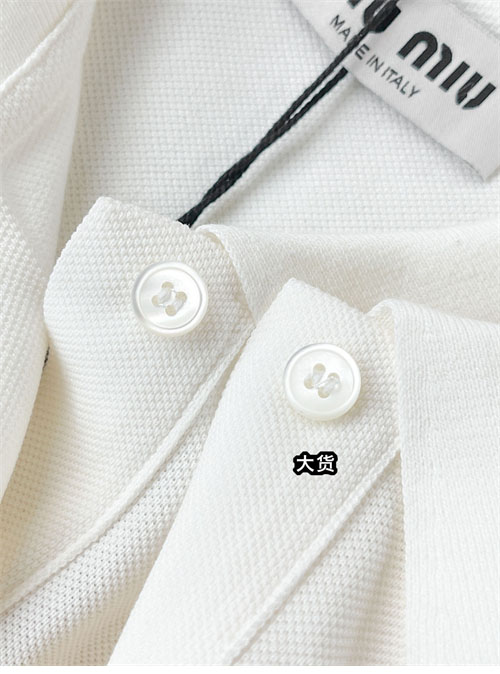 Miu Miu 미우미우 코튼 피케 폴로 셔츠 2컬러 레플리카 21번 이미지 - 의류 | 세미샵 레플리카 사이트