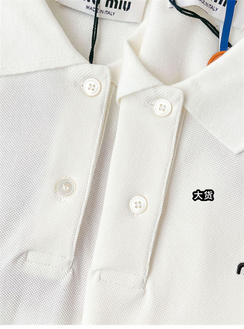 Miu Miu 미우미우 코튼 피케 폴로 셔츠 2컬러 레플리카 23번 이미지 - 의류 | 세미샵 레플리카 사이트