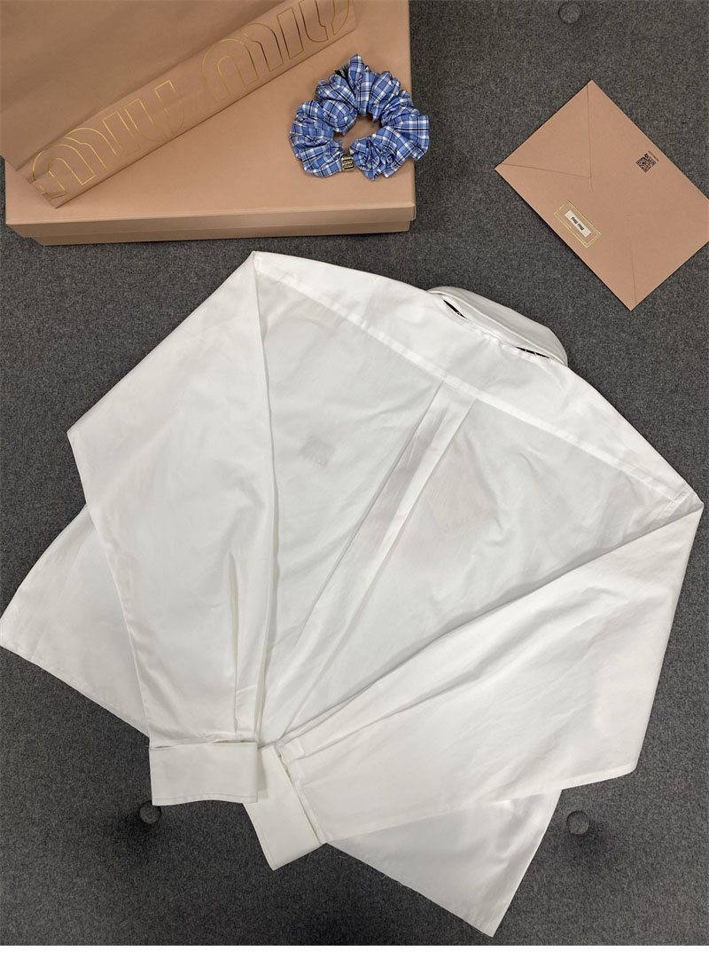 Miu Miu 미우미우 클래식 포플린 셔츠 레플리카 9번 이미지 - 의류 | 세미샵 레플리카 사이트