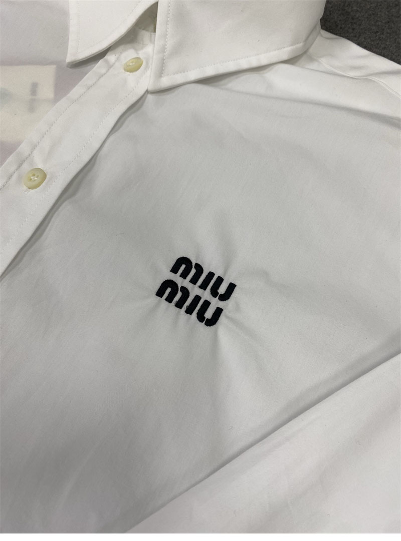 Miu Miu 미우미우 클래식 포플린 셔츠 레플리카 11번 이미지 - 의류 | 세미샵 레플리카 사이트