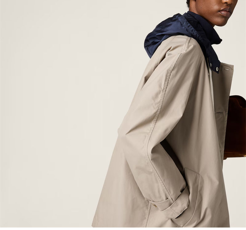 Miu Miu 미우미우 파나마 코튼 테크니컬 퐁제 블루종 자켓 레플리카 3번 이미지 - 의류 | 세미샵 레플리카 사이트